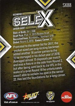 2018 Select Footy Stars - Selex #SX88 Jayden Short Back